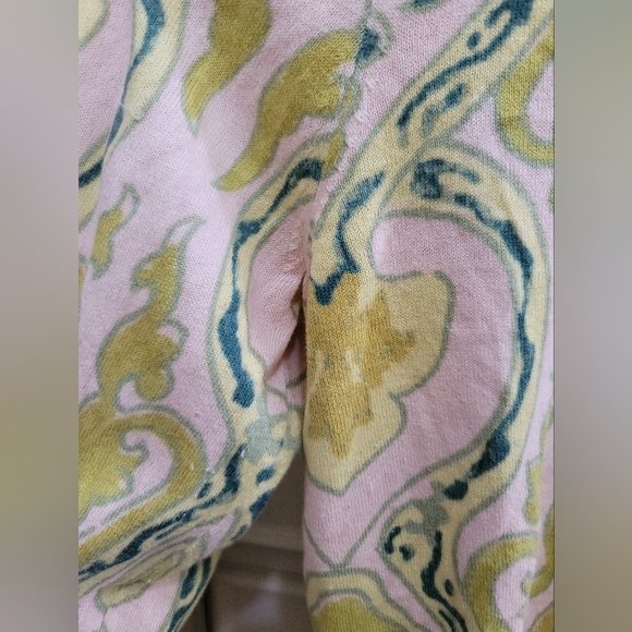 J. Crew Paisley Print Jewel Button Cardigan Sz Medium - Picture 3 of 8